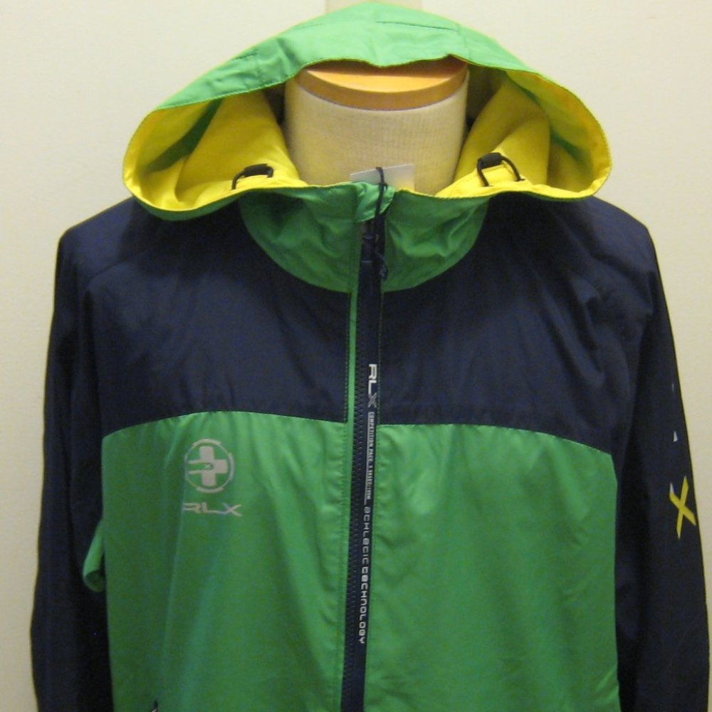RLX Ralph Lauren Mens Hooded Windbreaker Jacket M